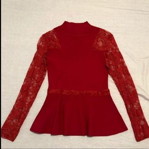 XS Lace Peblum Shirt
